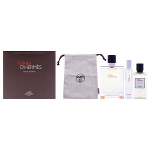 Terre DHermes by Hermes for Men - 4 Pc Gift Set 3.3oz EDT Spray, 0.5oz EDT